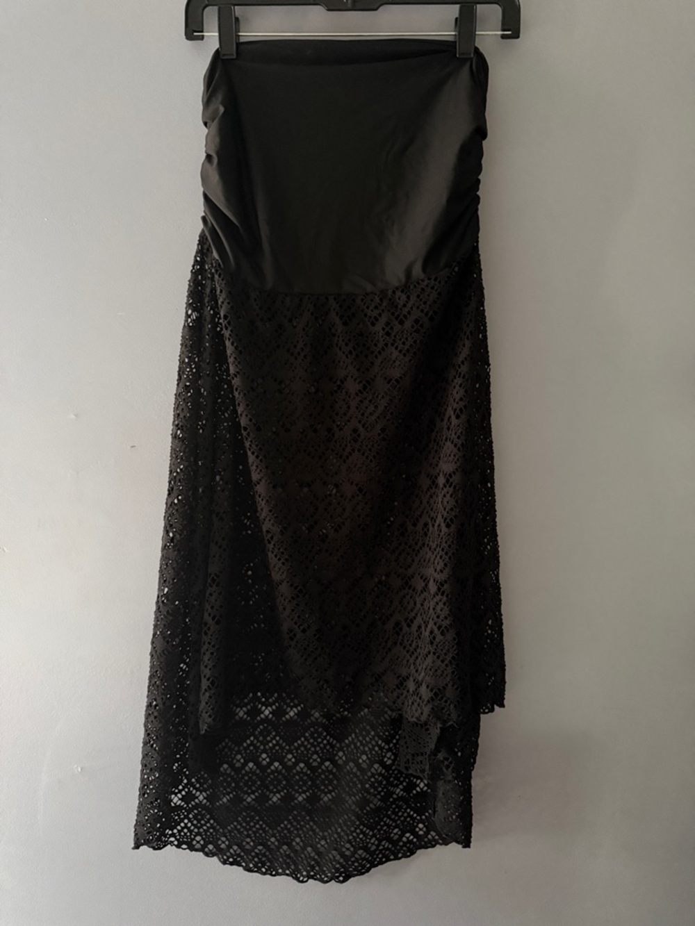 Bisou Bisou Black Lace Swim Coverup Skirt or dress - Picture 1 of 9